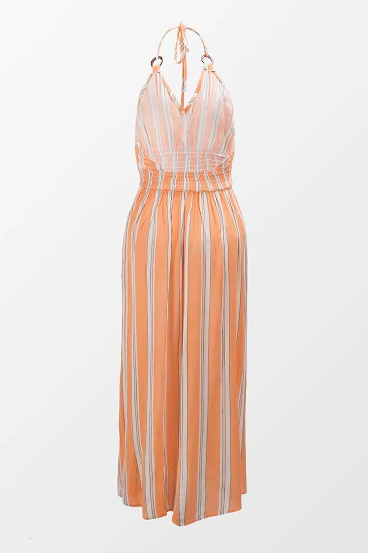 Sunny Striped Halter Dress