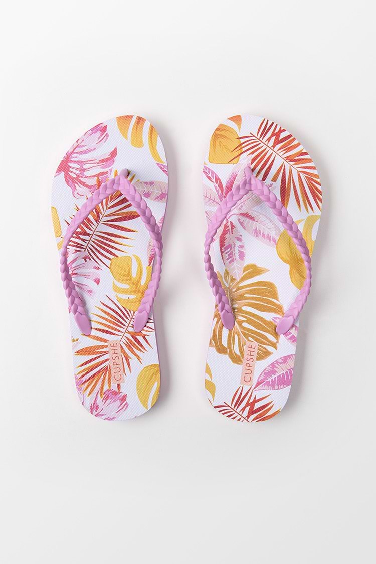 Summer Tropical Flip Flops