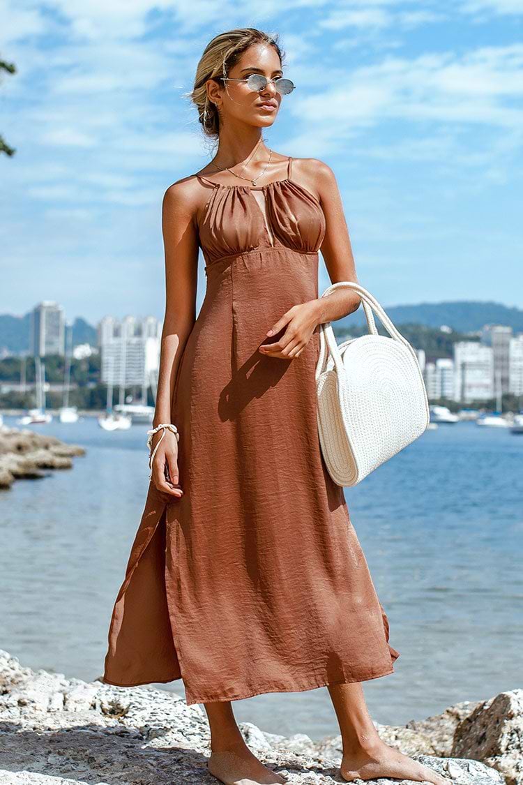 Caramel Slip Dress