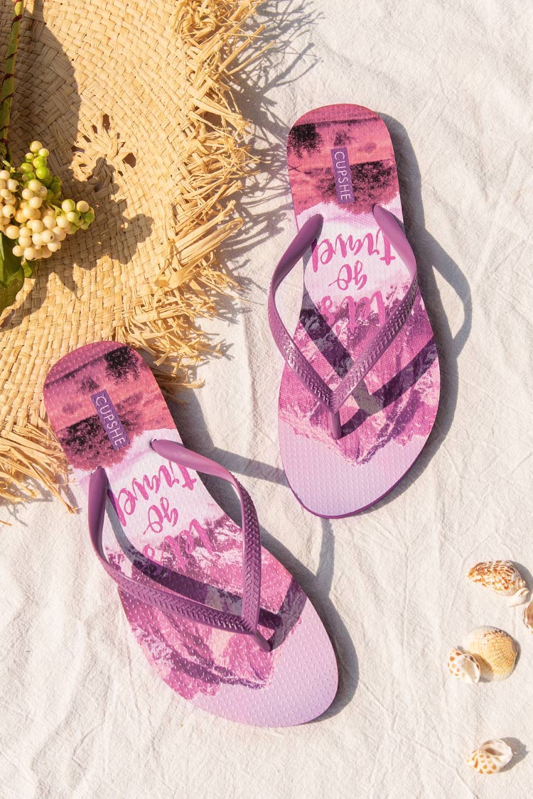 Montana Landscape Print Flip Flops