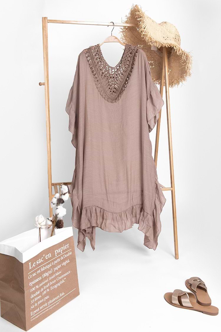 Jacquelyn Crochet Trim Cover Up