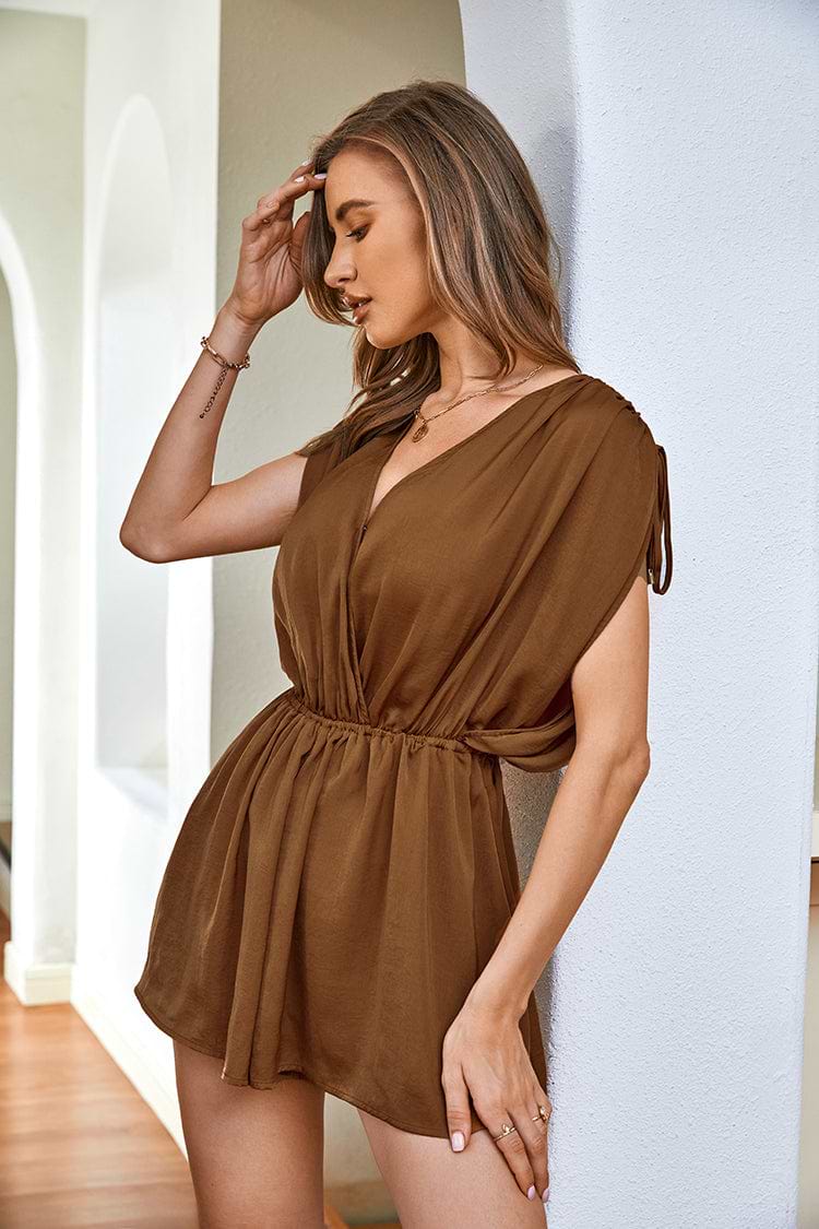 Four Mile Beach V-neck Drawstring Jumpsuit