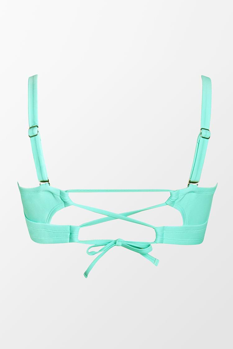 Nature Trip Molded Twist Front Bandeau Plus Size Bikini Top