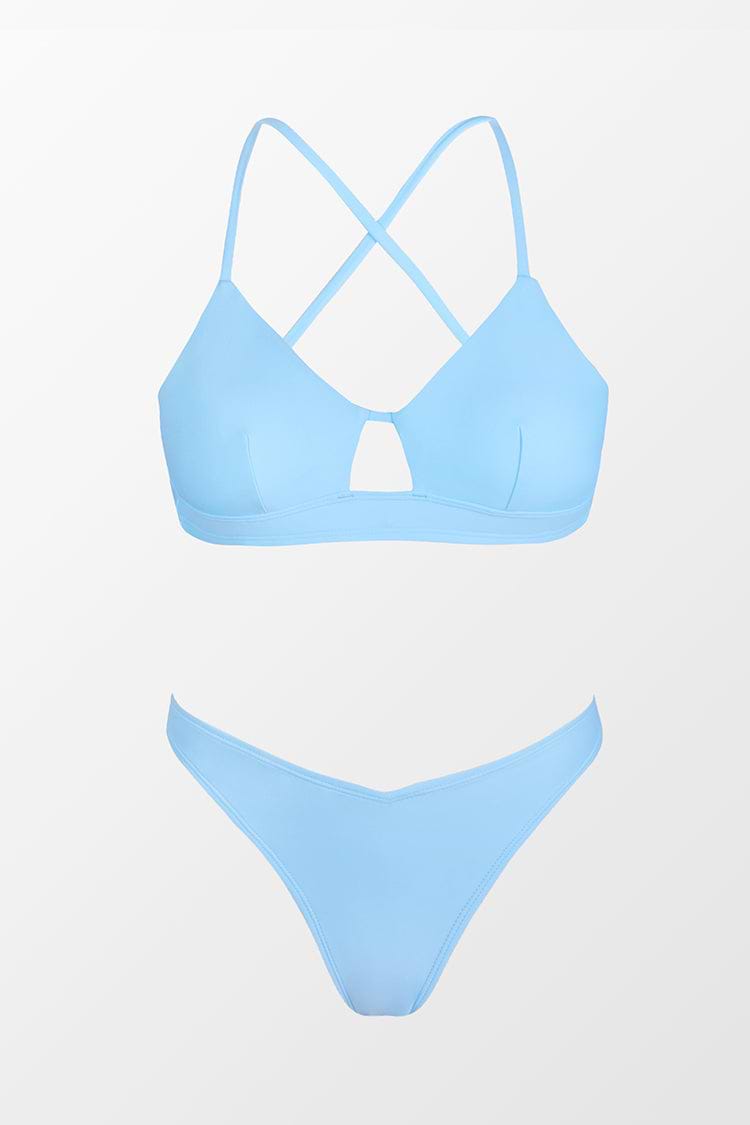 Beach Party Banded Bralette And V-Front Hipster Bikini Set
