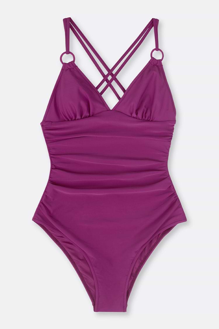 Elliot O-ring Crisscross Back Tummy Control One Piece Swimsuit