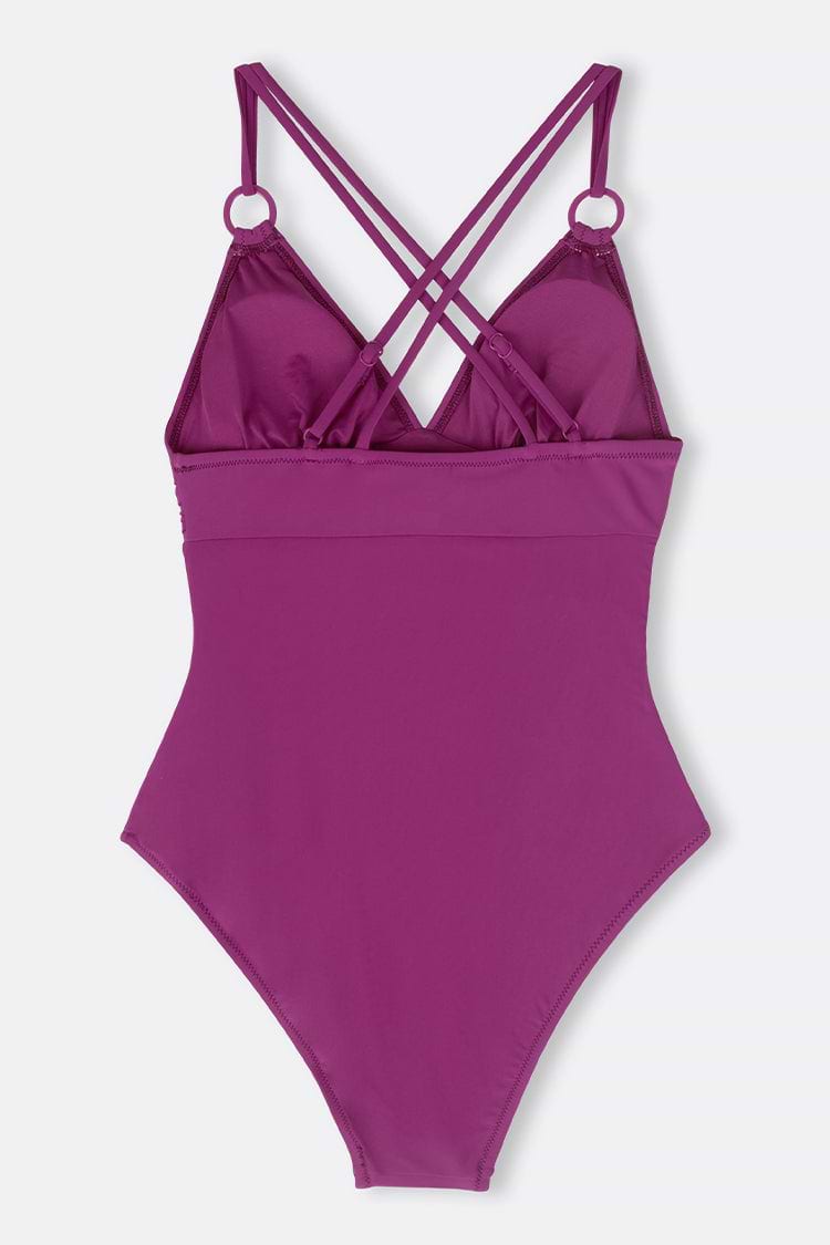 Elliot O-ring Crisscross Back Tummy Control One Piece Swimsuit