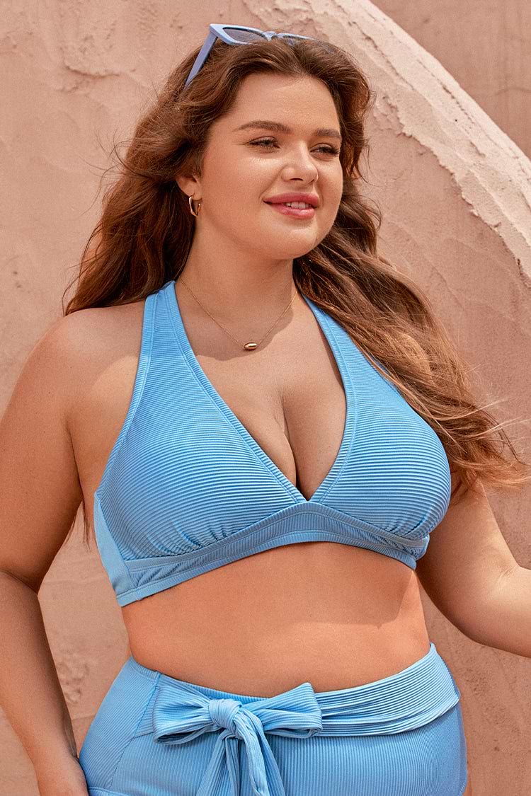 Strawberry Field Tall Tri Plus Size Bikini Top
