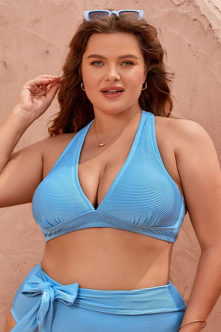 Strawberry Field Tall Tri Plus Size Bikini Top
