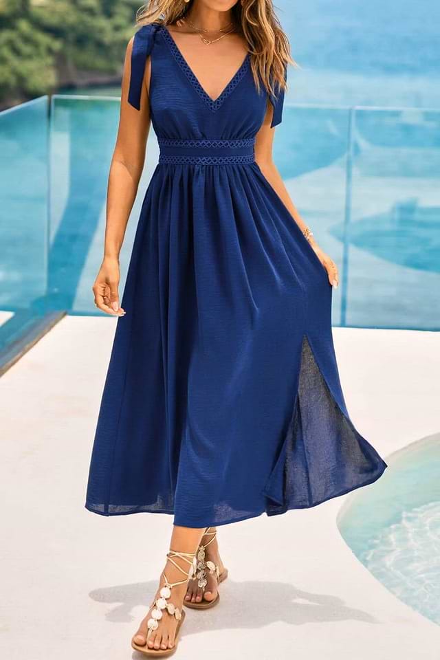 Cupshe Deep Sapphire Blue Maxi Dress - Navy - S Cupshe Deep Sapphire Blue Maxi Dress - Navy - S