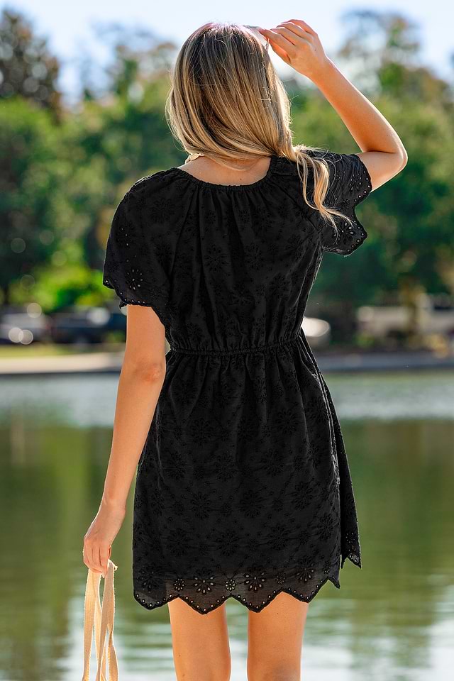 mini black beach dress BEACHGOLD