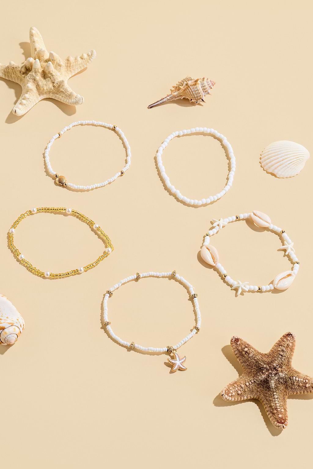All That Glitters Beaded Anklet Set