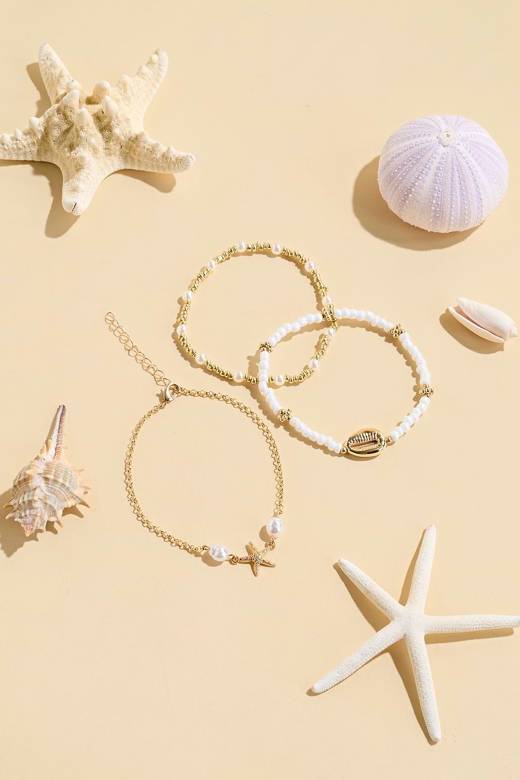Summer Keepsake Gold-Tone Anklet Set