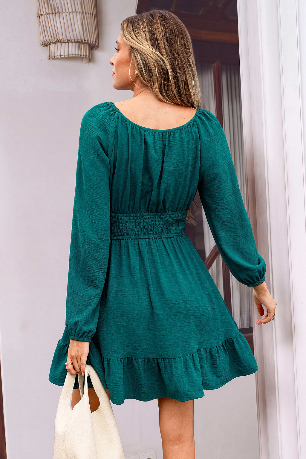 Study Break Green Mini Dress