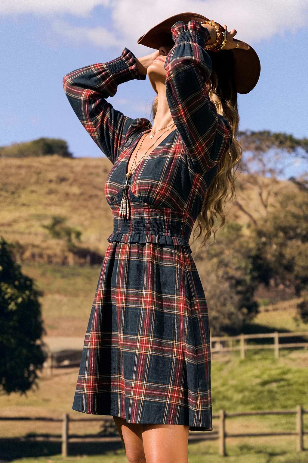 Staying Curious Plaid Mini Dress