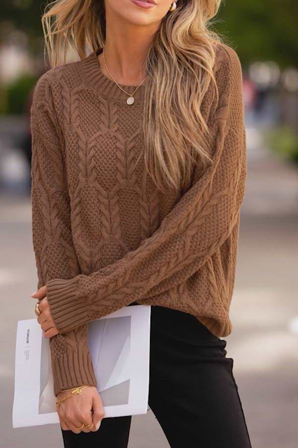 Toasting Marshmallows Brown Sweater